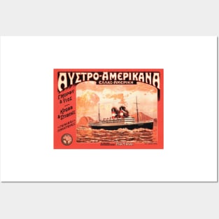AUSTRO AMERICAN STEAMSHIP Vintage Ship Travel Tourism Advertisement Posters and Art